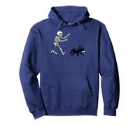 Franc Frenchie Running Skeleton Halloween Sweat à Capuche