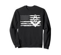 Franc Maçon Drapeau Américain Boussole Graphique Franc-Maçonnerie Sweatshirt