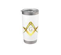 Franc-maçon Symbole Carré et Compas Grande Loge Maçonnique Gobelet isotherme en acier inoxydable double paroi