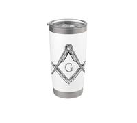Franc-maçon Symbole Carré et Compas Grande Loge Maçonnique Gobelet isotherme en acier inoxydable double paroi