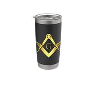 Franc-maçon Symbole Carré et Compas Grande Loge Maçonnique Gobelet isotherme en acier inoxydable double paroi