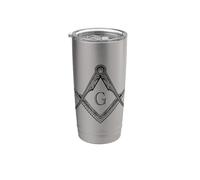 Franc-maçon Symbole Carré et Compas Grande Loge Maçonnique Gobelet isotherme en acier inoxydable double paroi