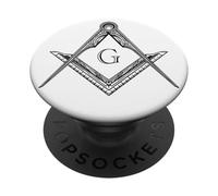 Franc-maçon Symbole Carré et Compas Grande Loge Maçonnique PopSockets PopGrip Adhésif