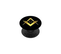 Franc-maçon Symbole Carré et Compas Grande Loge Maçonnique PopSockets PopGrip Adhésif