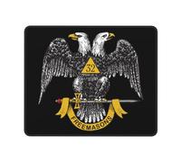 Franc-Maçonnerie Et Rite Écossais Mousepad Durable Mouse Pad Lavable Tapis De Souris Gaming pour Travail Ordinateur Maison 25X30Cm