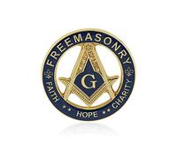Franc-maçonnerie : Faith, Hope & Charity Or Tonique Épinglette maçonnique