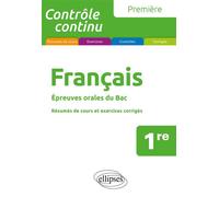 Français. 1re. Epreuves orales du Bac - Anne-Laure Taillifet - Ellipses - broché - Scolaire / Universitaire