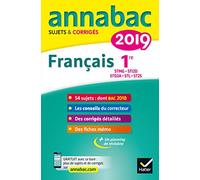 Français 1re séries technologiques STMG, STI2D, STD2A, STL, ST2S – Sujets et corrigés – Hatier