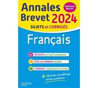 Français 3e - Sujets Et Corrigés - Edition 2024