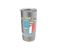 Français Américain Kinda Américain Kinda French Heritage Gobelet isotherme en acier inoxydable double paroi