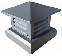 Français : Capot De Cheminée De Villa, Capot D'aération en Alliage D'aluminium, Protection Contre La Pluie Et La Neige, Capuchon De Protection pour Tuyau D'aérati, A, 40x40cm