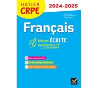 Français - CRPE 2024-2025 - Epreuve écrite d'admissibilité