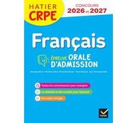 Français - CRPE 2026-2027 - Epreuve orale d'admission Bernadette Kervyn (Auteur), Véronique Boiron (Auteur), Micheline Cellier-Gelly (Auteur), Viviane Marzouk (Auteur), Jean-Christophe Pellat (Auteur)