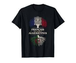 Français Des Racines Algériennes Arbre Vie Algérie Drapeau T-Shirt