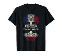 Français des Racines Polonaises Arbre Vie Pologne Drapeau T-Shirt