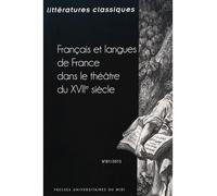 français et langues de France dans le théatredu XVIie siècle