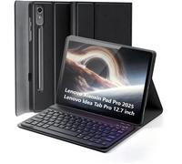 Français Étui avec clavier pour Lenovo Idea Tab Pro 12,7"" (version 2025) et porte-stylo,pour Lenovo Xiaoxin Pad Pro 2025 12.7""-Noir