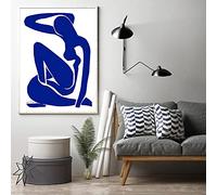 Français Henri Matisse Bleu Affiche Exposition Musée Art Print Image Abstraite Rétro Toile Peinture Chambre Décor À La Maison Mur 70x110cm Sans Cadre