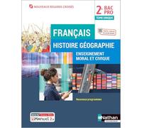 Français Histoire Géographie Enseignement moral et civique 2ème année BAC PRO Regards Croisés - Livre + Licence élève - 2022 - Adrien David - Nathan Technique - broché - Scolaire / Universitaire