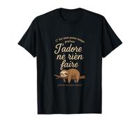 Français Lazy Lifestyle Graphic J'adore Ne Rien Faire T-Shirt