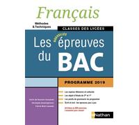 Patrick Wald Lasowski – Français – Les épreuves du Bac (M et T) – Élève – 2019