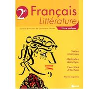 Français littérature seconde