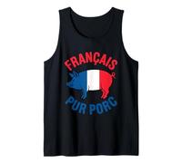 Français Pur Porc Humour Français Cadeau Fun Tricolore Débardeur