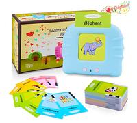 Français Standard, Cartes Flash Parlantes, Jouets éducatifs pour Tout-Petits de 1 à 6 Ans, 112 Feuilles de 224 Mots, Jouets d'apprentissage Audio, Jouets Interactifs pour Garçons et Filles - Bleu
