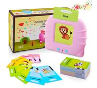 Français Standard, Cartes Flash Parlantes, Jouets éducatifs pour Tout-Petits de 1 à 6 Ans, 112 Feuilles de 224 Mots, Jouets d'apprentissage Audio, Jouets Interactifs pour Garçons et Filles - Rose