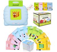 Français Standard, Cartes Flash Parlantes, Jouets éducatifs pour Tout-Petits de 1 à 6 Ans, 200 Feuilles de 400 Mots, Jouets d'apprentissage Audio, Jouets Interactifs pour Garçons et Filles - Bleu