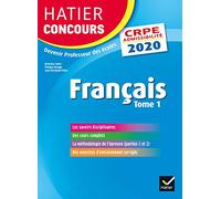 Français tome 1 - CRPE 2020 - Epreuve écrite d'admissibilité