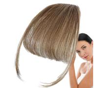 française à clipser - de humains de 20 cm, postiche de couleur naturelle, douce et lisse | Extension de élégante et soignée pour filles et femmes, accessoire de