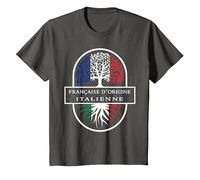 Française d'origine Italienne T-Shirt, Enfant, Asphalte, 10 Ans