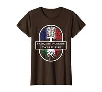 Française d'origine Italienne T-Shirt, Femme, Marron, 3XL