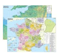 France 1/1.500.000 carte administrative et physique (sans barres alu, 95 × 67 cm)