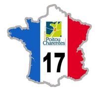 France 17 Poitou Charente - 15x15cm - Sticker/Autocollant