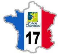 FRANCE 17 Poitou Charente - 20x20cm - Sticker/autocollant G