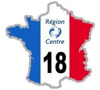 FRANCE 18 Région Centre - 10x10cm - Sticker/autocollant G