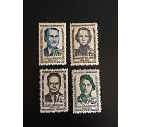 France 1958. Collection N 1157 à 1160. Timbres Neufs sans charnière, Authentique. Gomme intacte. par des Livres Express