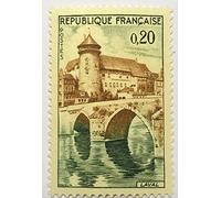 France 1962. Timbre de Collection Neuf Authentique No 1330. Monument: Chateau de Laval par des Livres Express