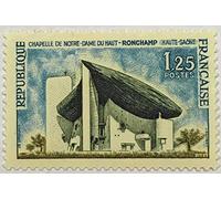 France 1963. Timbre de Collection Neuf Authentique No 1394A. Chapelle de Ronchamp par des Livres Express