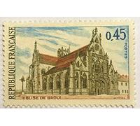 France 1969. Timbre de Collection Neuf Authentique No 1582. Monuments : Eglise de Brou, Bourg en Bresse