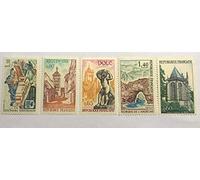 France 1971. Timbres de Collection Neufs Authentiques Nos 1683 à 1687. Monuments : Dole, Riquewihr