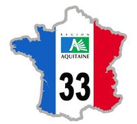 France 33 Aquitaine - 5x5cm - Sticker/Autocollant