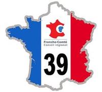 FRANCE 39 Franche Comté (10x10cm) - Sticker/autocollant G