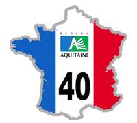 France 40 Aquitaine (5x5cm) - Sticker/Autocollant
