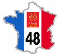 France 48 Languedoc Roussillon (10x10cm) - Sticker/Autocollant