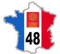 FRANCE 48 Languedoc Roussillon (20x20cm) - Sticker