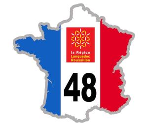FRANCE 48 Languedoc Roussillon (20x20cm) - Sticker