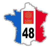 France 48 Languedoc Roussillon (5x5cm) - Sticker/Autocollant